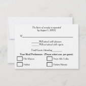 Mariage RSVP Periwinkle et Silver (Dos)