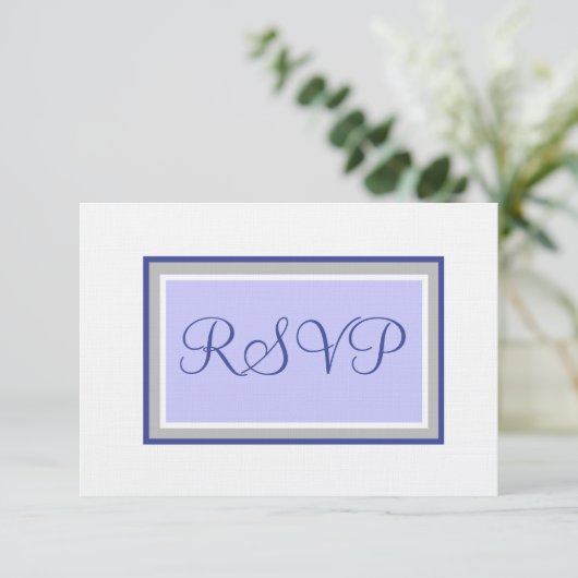 Mariage RSVP Periwinkle et Silver (Debout devant)