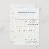 Mariage RSVP plume de paon à découper soi-même (Devant / Derrière)