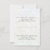 Mariage RSVP plume de paon à découper soi-même (Dos)