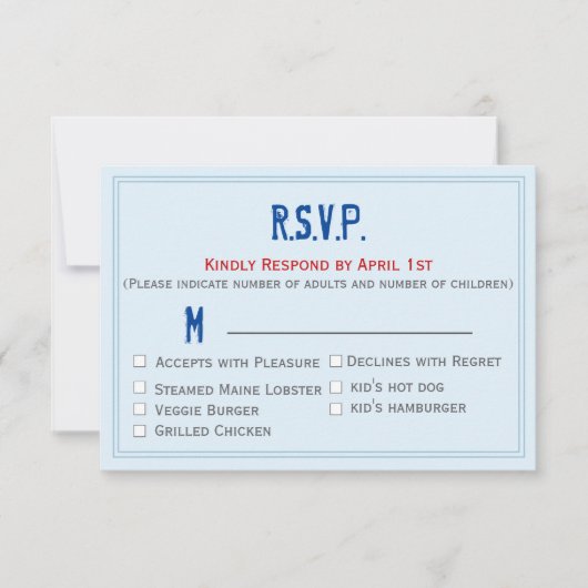 Mariage RSVP pour la collection d'états (Devant)