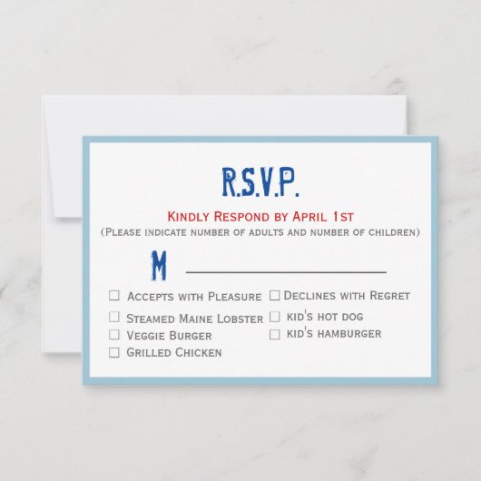 Mariage RSVP pour la collection d'états (Devant)