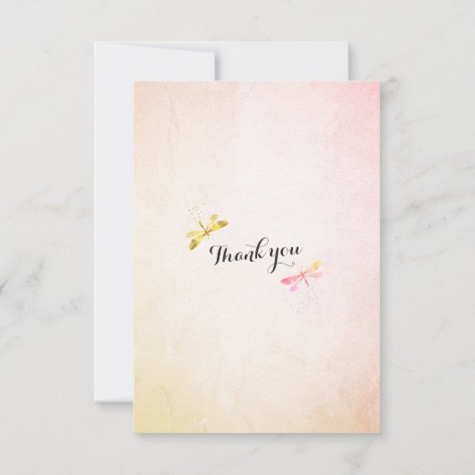 Mariage RSVP Répondre Dragonfly Mating Love Heart (Dos)