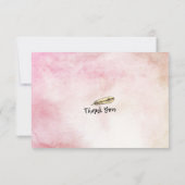 Mariage RSVP Réponse Aquarelle Boho Floral Feather (Dos)