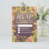 Mariage RSVP Réponse Automne Feuille d'érable Citr (Debout devant)