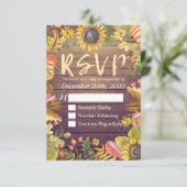 Mariage RSVP Réponse Automne Feuille d'érable Citr (Debout devant)