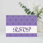 Mariage RSVP Rich violet et blanc (Debout devant)