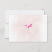 Mariage rsvp rose hawaïen à fleurs tropicales (Dos)