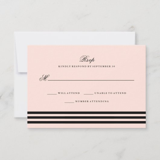 Mariage RSVP rose vif (Devant)