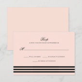 Mariage RSVP rose vif (Devant / Derrière)