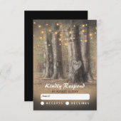 Mariage RSVP rustique avec arbre et cordes (Devant / Derrière)