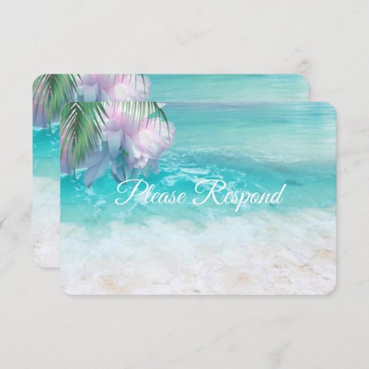 Mariage RSVP SPARKLING OCEAN WATERS (Devant / Derrière)