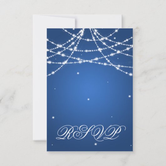 Mariage RSVP Sparkling String Bleu (Dos)