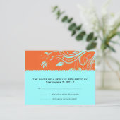 Mariage RSVP Turquoise et orange (Debout devant)