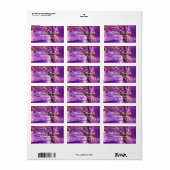 Mariage Russe violet chêne Étiquettes de adresse (Feuille entière)