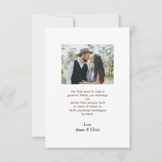 Mariage Rustic Bois Mason Jar Lumières Merci (Dos)