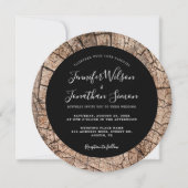 Mariage rustique Boho Black Invitation (Devant)