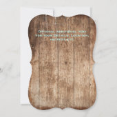 Mariage rustique ~ Carte d'invitation (Dos)