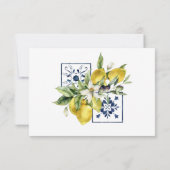 Mariage rustique Citrus Boho Lemon RSVP (Dos)