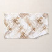 Mariage Rustique Crème Brun Rayures (Serviette à main)