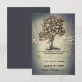 Mariage rustique d'arbre et de ficelles RSVP (Devant / Derrière)