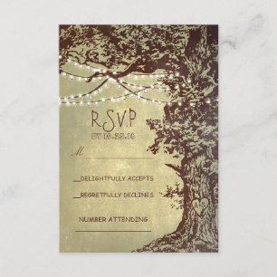 Mariage rustique d'arbre et de ficelles RSVP