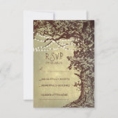 Mariage rustique d'arbre et de ficelles RSVP (Devant)
