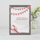Mariage Rustique De Homard Invitation De Mariée & (Debout devant)
