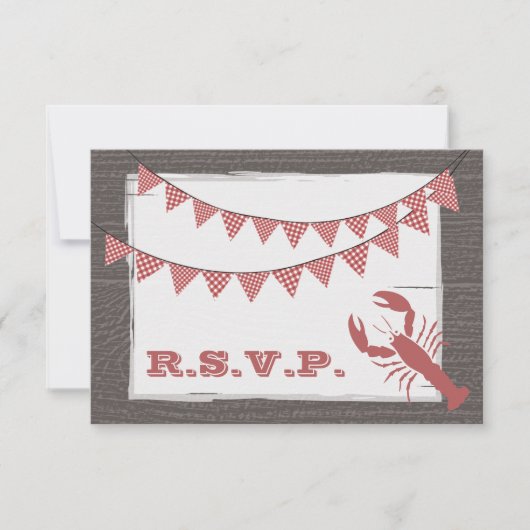 Mariage rustique de homard RSVP (Devant)