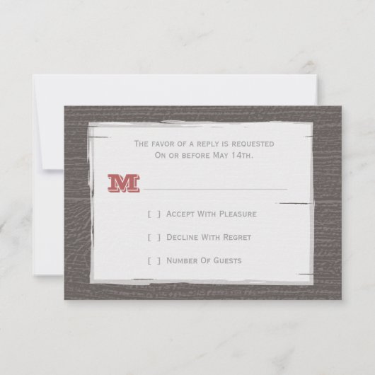 Mariage rustique de homard RSVP (Dos)