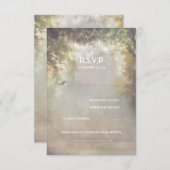 Mariage rustique de l'arbre de bois RSVP (Devant / Derrière)