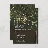 Mariage rustique de l'arbre éclairé Mossy RSVP (Devant / Derrière)