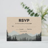 Mariage rustique de pin sylvestre RSVP (Debout devant)