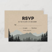 Mariage rustique de pin sylvestre RSVP (Devant / Derrière)