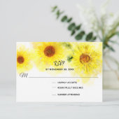 *~* Mariage rustique de tournesol jaune RSVP (Debout devant)