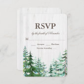 Mariage rustique du sapin RSVP (Devant / Derrière)