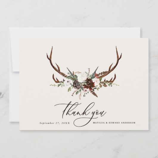 Mariage rustique élégant merci botanique (Devant)