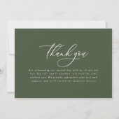 Mariage rustique élégant merci botanique (Dos)