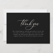 Mariage rustique élégant merci cerf noir (Dos)