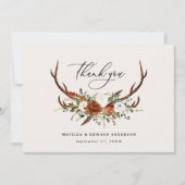 Mariage rustique élégant merci rust stag (Devant)