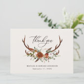 Mariage rustique élégant merci rust stag (Debout devant)