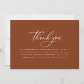 Mariage rustique élégant merci rust stag (Dos)