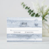Mariage rustique en bois bleu foncé RSVP (Debout devant)