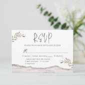 Mariage rustique en bois de bouleau RSVP (Debout devant)