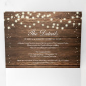 Mariage Rustique en bois Invitations triplées RSVP (Intérieur en premier)