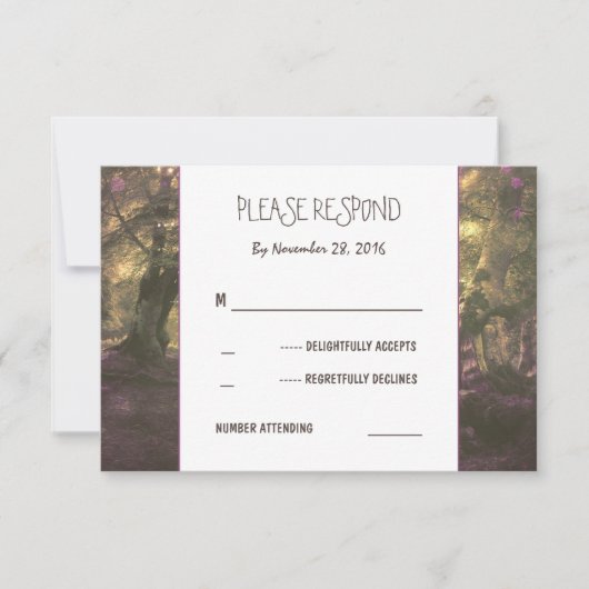 Mariage rustique en bois RSVP (Devant)