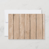Mariage rustique en bois RSVP (Dos)