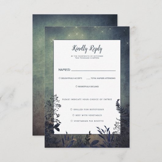 Mariage rustique en bois RSVP (Devant / Derrière)
