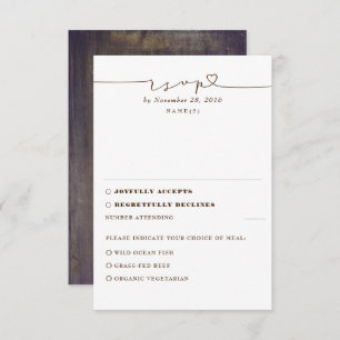 Mariage rustique en bois RSVP