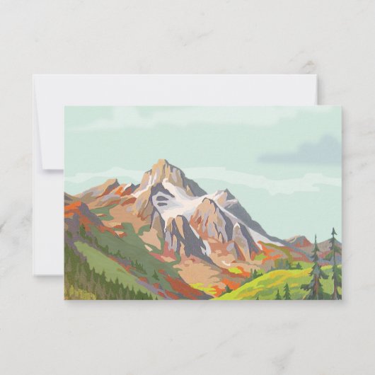 Mariage rustique en montagne RSVP (Dos)